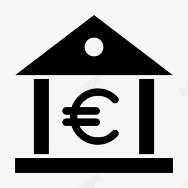 欧元银行银行标志图标图标