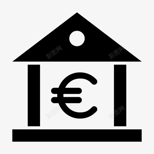欧元银行银行标志图标svg_新图网 https://ixintu.com 欧元银行 银行标志