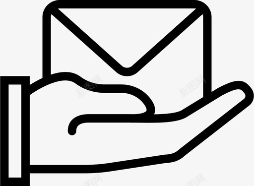 投递邮件快件带信件图标图标
