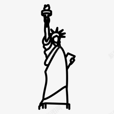纽约雕像州图标图标