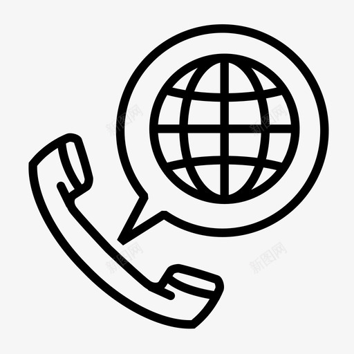 海外电话通话电话图标svg_新图网 https://ixintu.com 世界 呼叫 国际 海外电话 物流 电话 联系 通信 通话