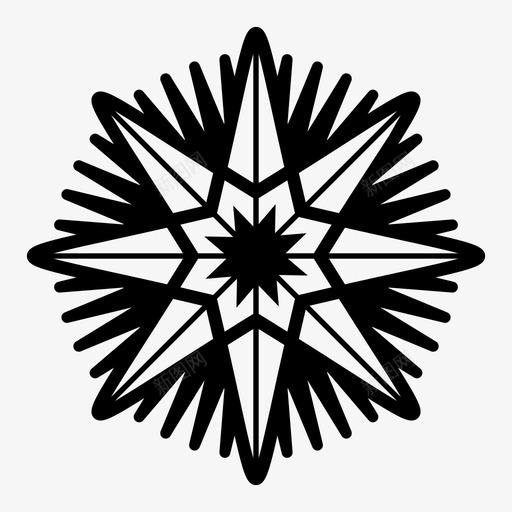 圣诞星浪涌雪花图标svg_新图网 https://ixintu.com 圣诞星 复合体 大卫 浪涌 爆发 盾徽 通讯 雪花 震颤