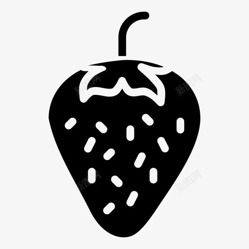 草莓潮红图标svg_新图网 https://ixintu.com 振荡 新鲜 无线 水果 潮 爆发 红 草莓 蔬菜和水果字形 跳动