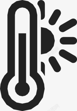 库里标志炎热预报热浪图标高清图片