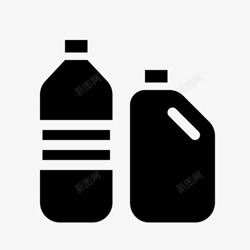 塑料瓶罐图标svg_新图网 https://ixintu.com 公共标志 可回收 图像 塑料 塑料瓶 容器 洗涤剂 瓶 罐