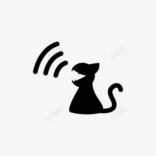 猫喵喵叫图标svg_新图网 https://ixintu.com 猫喵喵叫