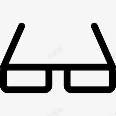 长方形眼镜工具和器具经院哲学图标图标
