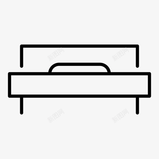 床单人床床单图标svg_新图网 https://ixintu.com 休息 单人床 床 床单 床垫 房间 晚上 枕头 睡眠 酒店 酒店图标