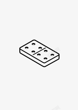 数字堆叠多米诺骨牌玩家数字图标高清图片