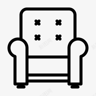 椅子书房家具图标图标