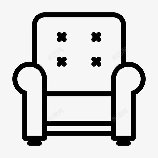 椅子书房家具图标svg_新图网 https://ixintu.com 书房 客房 室内 家 家具 家居 懒汉 椅子 躺椅