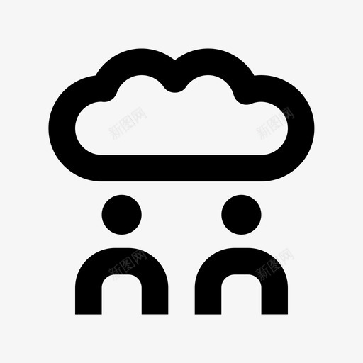 云用户云数据技术材质图标svg_新图网 https://ixintu.com 云数据技术材质图标 云用户