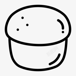 蓝莓纸杯蛋糕松饼烘焙蓝莓图标高清图片