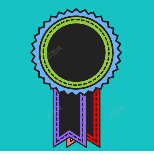 丝带徽章计数奖励图标svg_新图网 https://ixintu.com 丝带徽章 优胜者 奖励 奖品 奖章 荣誉 计数 金属