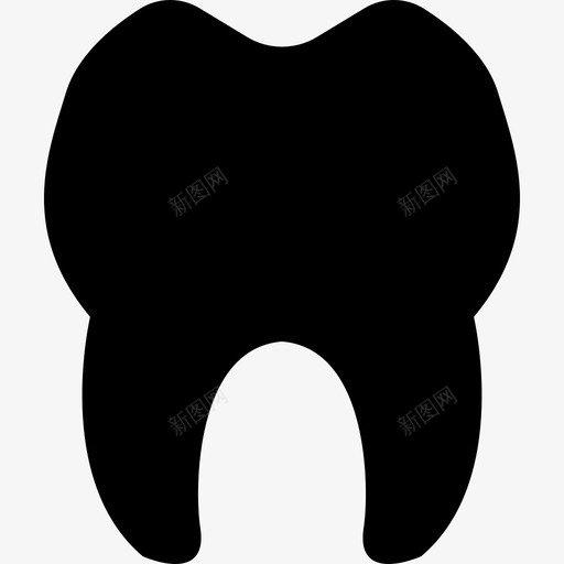 牙齿轮廓形状医学图标svg_新图网 https://ixintu.com 医学图标 形状 牙齿轮廓