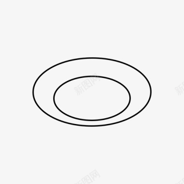 盘子餐食等距图标图标