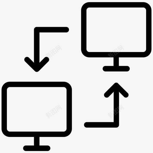 切换屏幕设备imagse图标svg_新图网 https://ixintu.com imagse 共享 切换屏幕 技术 监视器 设备