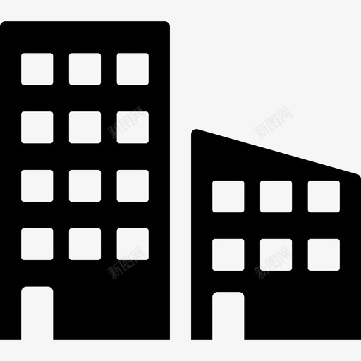 城市建筑形状贸易图标svg_新图网 https://ixintu.com 城市建筑 形状 贸易