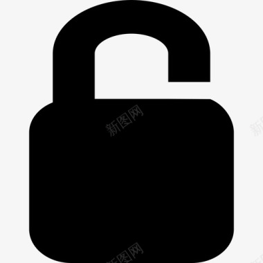 解锁挂锁界面轮廓符号安全通用图标图标