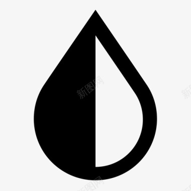 水滴水雨图标图标