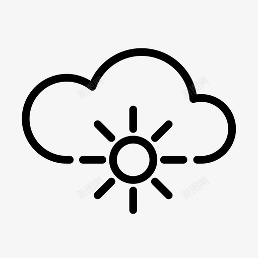 阳光云彩天气预报图标svg_新图网 https://ixintu.com 云彩 图像 天气 天气预报 影像 终极天气集合 阳光