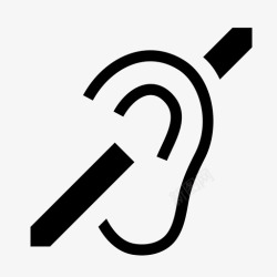 听力受损耳聋暴发听力受损图标高清图片