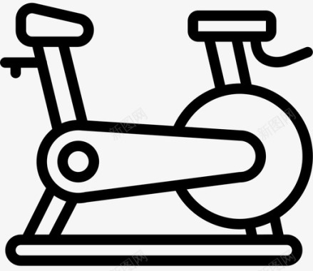 固定自行车重量教练机图标图标