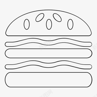汉堡包汉堡包项目清单图标图标