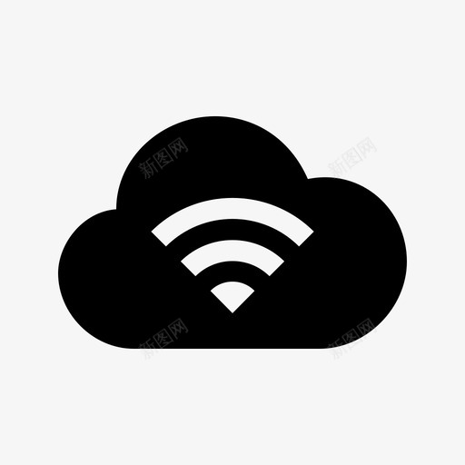 云wifi上传共享图标svg_新图网 https://ixintu.com 上传 下载 云wifi 互联网 共享 数据 无线 网络 网络连接云 连接