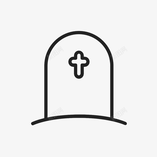 墓碑撕裂加上图标svg_新图网 https://ixintu.com 万圣节 加上 十字架 墓地 墓碑 撕裂 标记 死亡