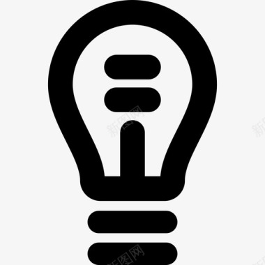 灯泡符号工具和器具商务包图标图标