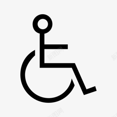 轮椅有限行动能力残疾人友好型图标图标