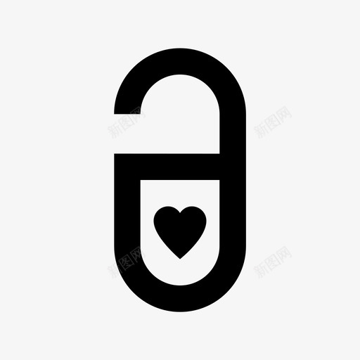 心锁爱情和浪漫材质图标svg_新图网 https://ixintu.com 心锁 爱情和浪漫材质图标