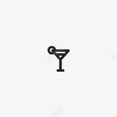 鸡尾酒混合饮料玻璃杯图标图标