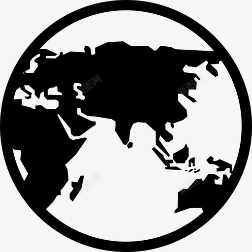 地球仪与大陆轮廓地图和旗帜地球图标svg_新图网 https://ixintu.com 地图和旗帜 地球仪与大陆轮廓 地球图标