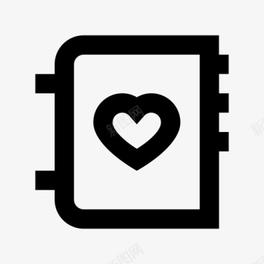 心形笔记本1爱情图标图标