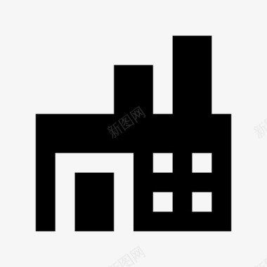 工厂公寓装配图标图标