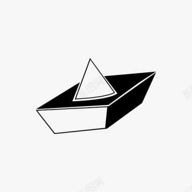 纸船船玩图标图标