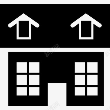 房屋建筑正面建筑物房屋用品图标图标