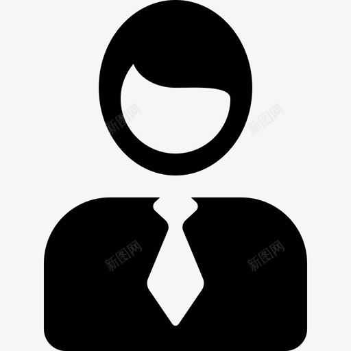 打领带的商人商务套餐图标svg_新图网 https://ixintu.com 商务套餐 打领带的商人