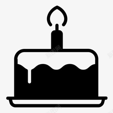 生日蛋糕香草糖霜图标图标