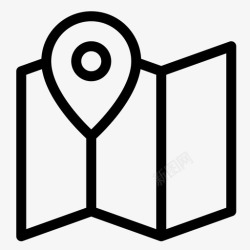 完美热门路线地图路线图钉图标高清图片