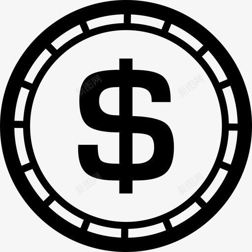 美元硬币货币商业货币包1图标svg_新图网 https://ixintu.com 商业 美元硬币货币 货币包1