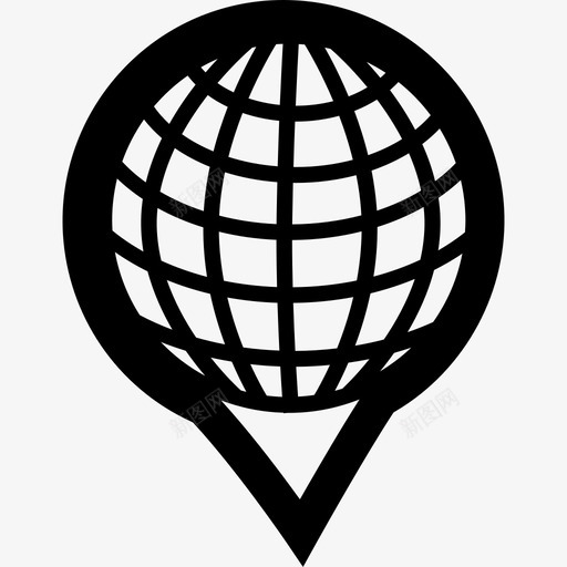 占位符界面地球图标中的地球网格svg_新图网 https://ixintu.com 占位符 地球图标中的地球网格 界面