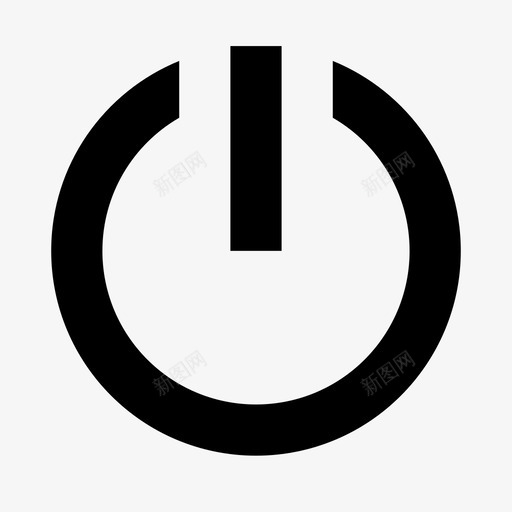 电源开关关机图标svg_新图网 https://ixintu.com 关机 关闭 启动 开关 打开 电源 电源按钮