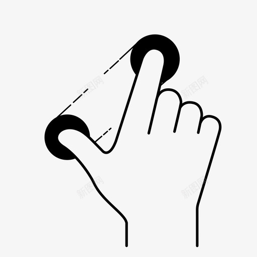 缩小手指手势图标svg_新图网 https://ixintu.com 大小 对象 手势 手势1 手指 点 界面 移动 缩小 触摸