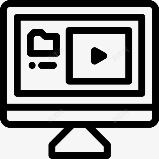 渲染视频软件着色图标svg_新图网 https://ixintu.com 屏幕 播放器 文件夹 渲染视频 照明 着色 纹理 自由设计师 计算机图形 软件