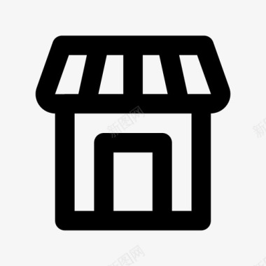 商店精品店市场图标图标