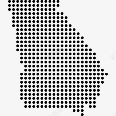 乔治亚州美国东南部图标图标