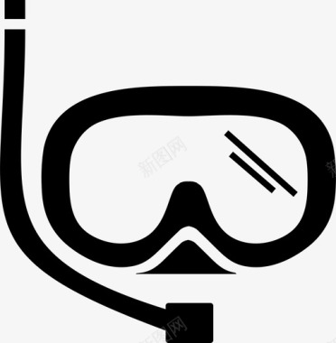 潜水面罩呼吸器水上运动图标图标